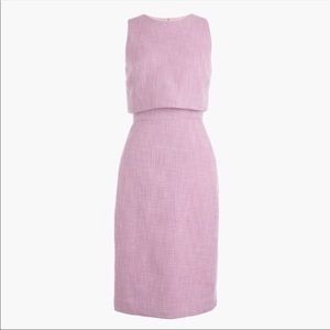 JCrew pink tweed sheath dress